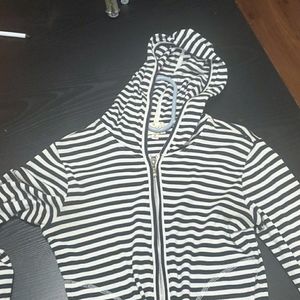 Striped fitted hoodie